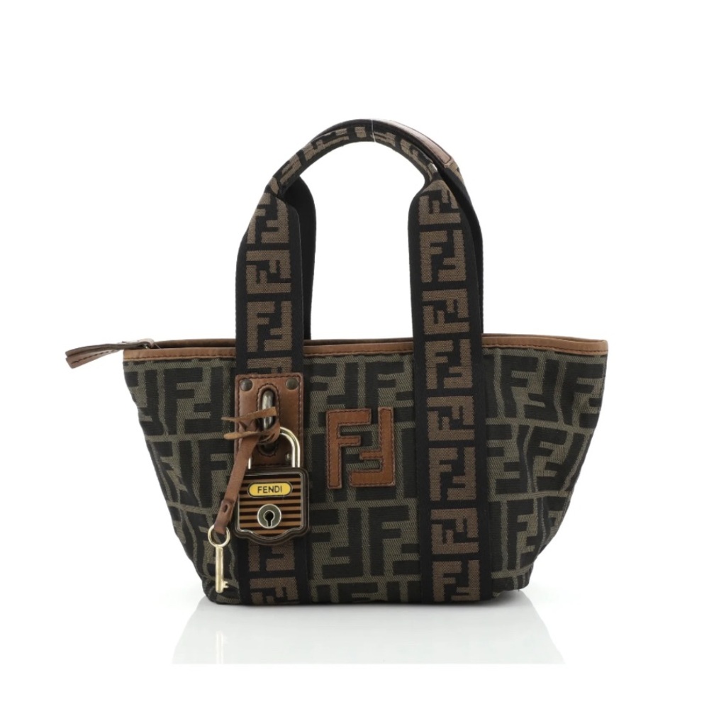 Fendi Padlock Zucca Canvas Mini